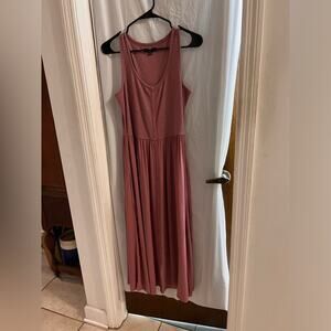 Frye rose easy button front dress midi mixed media size s